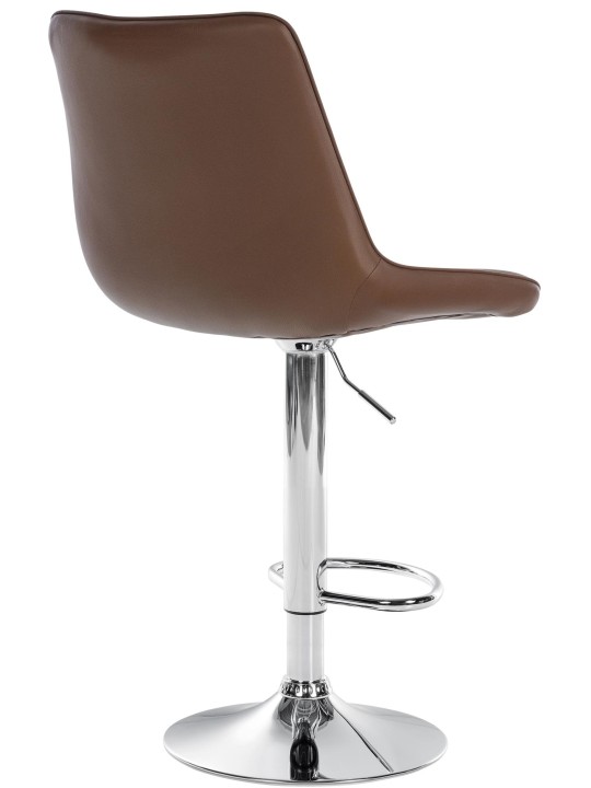 Barstol Toni imiteret læder krom, brun