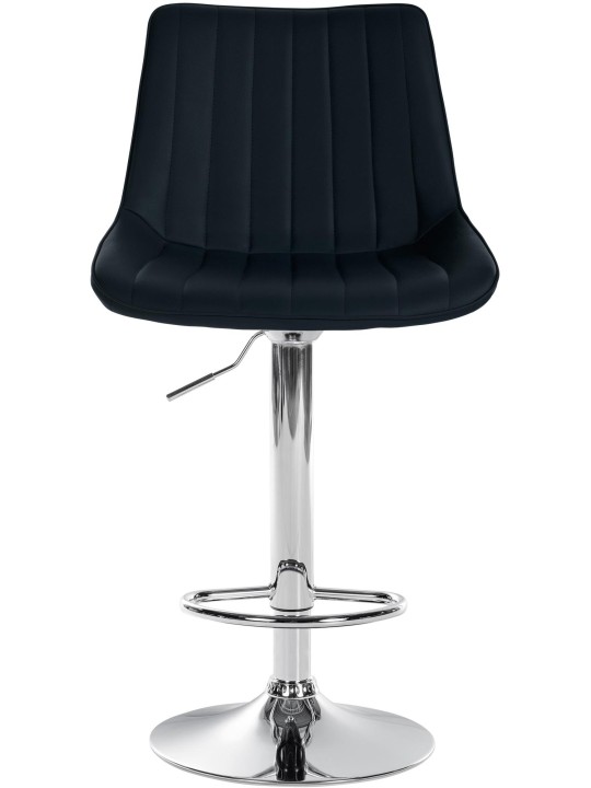 Barstol Toni imiteret læder krom, sort