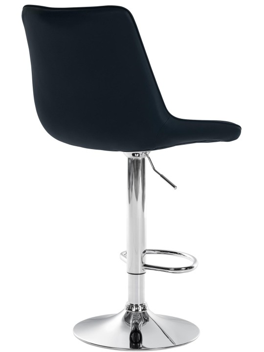 Barstol Toni imiteret læder krom, sort