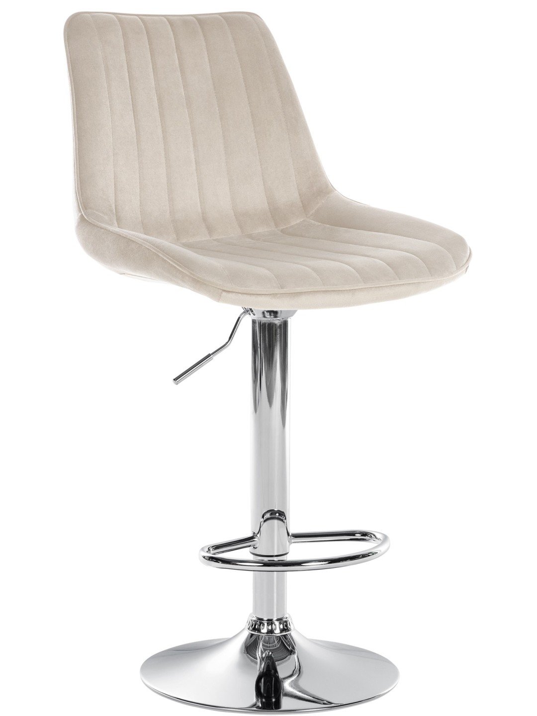 Barstol Toni fløjlskrom, creme