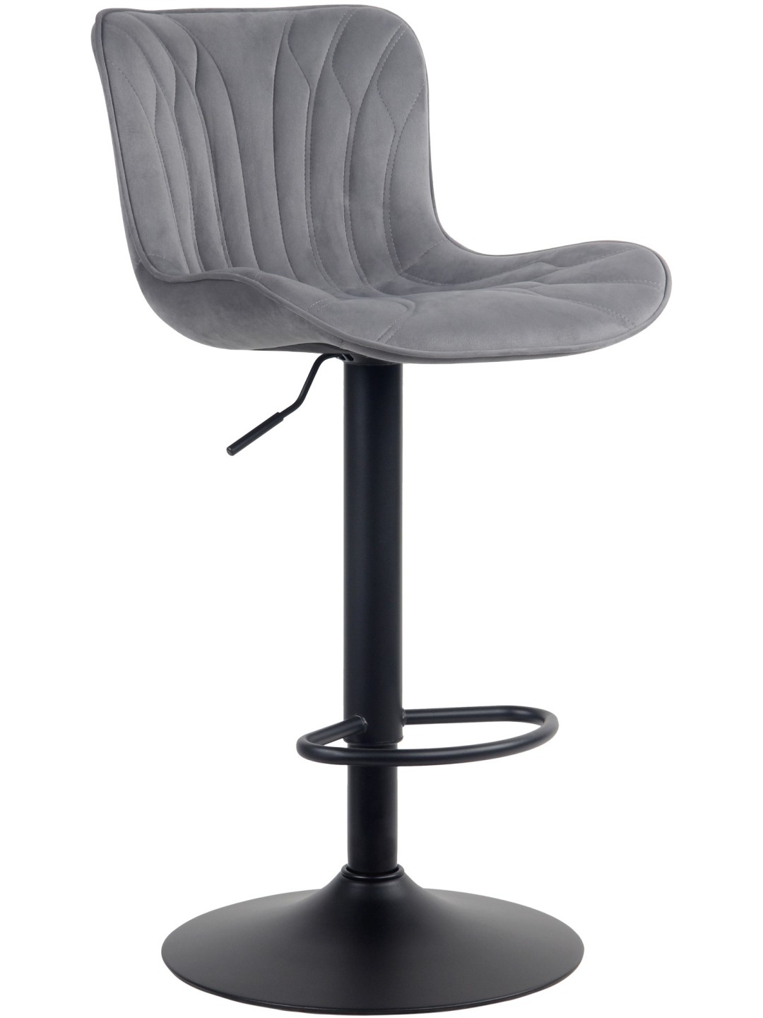 Barstol Linus fløjl, mørkegrå