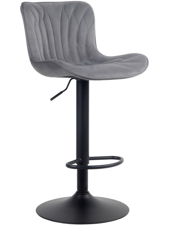 Barstol Linus fløjl, mørkegrå