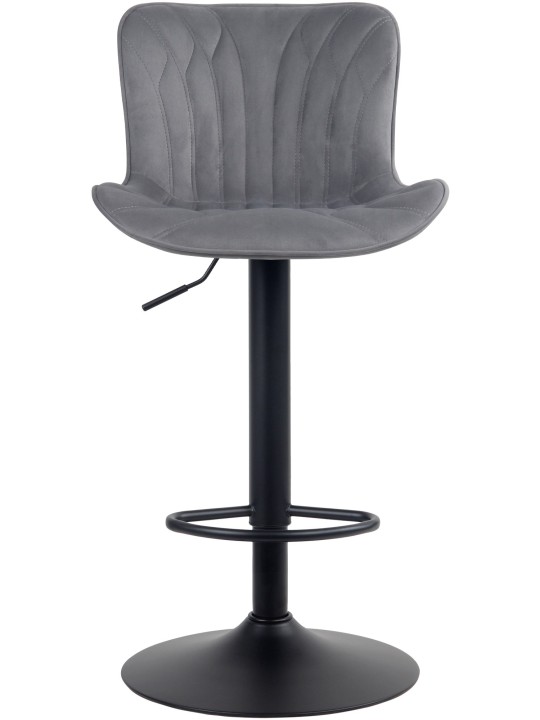 Barstol Linus fløjl, mørkegrå