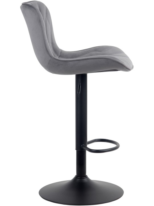 Barstol Linus fløjl, mørkegrå