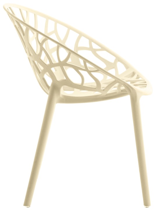 Sæt med 4 stole Hope, creme