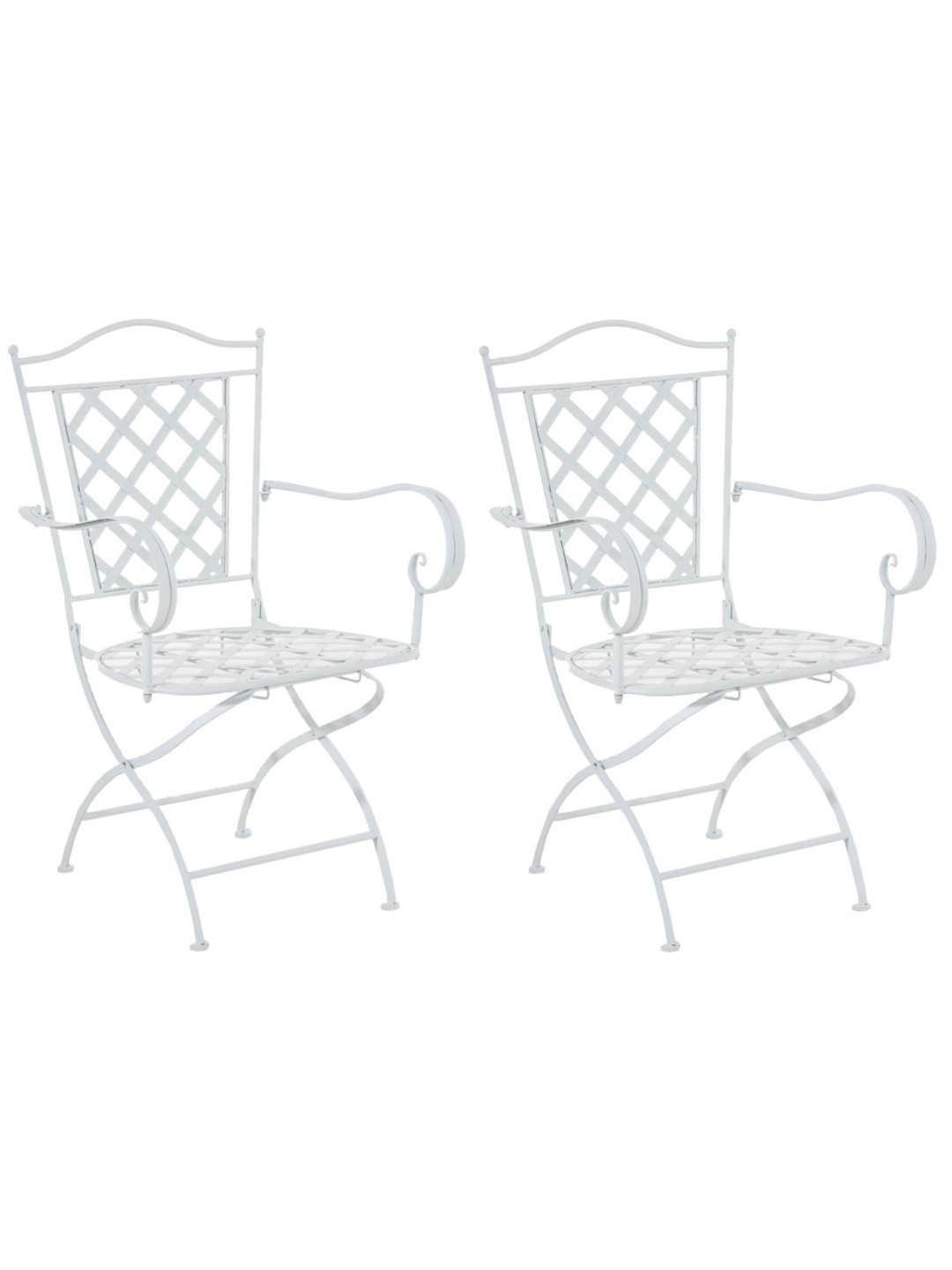 Sæt med 2 stole Adara, hvid