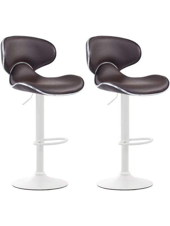 Sæt med 2 barstole Las Vegas V2 imiteret læder, brun Sæt med 2 barstole Las Vegas V2 imiteret læder, brun