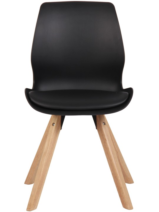 Stol Luna plast, sort