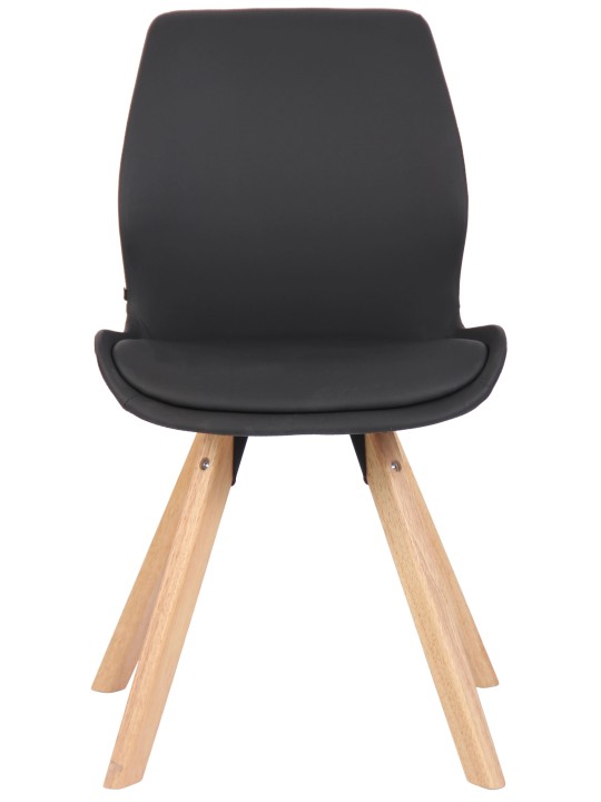 Stol Luna imiteret læder, sort