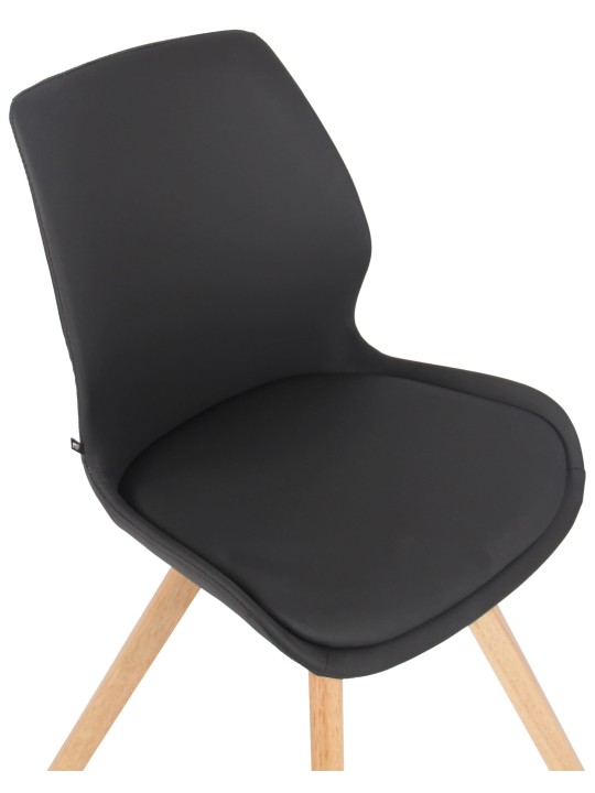 Stol Luna imiteret læder, sort