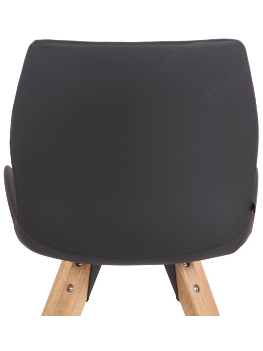 Stol Luna imiteret læder, sort