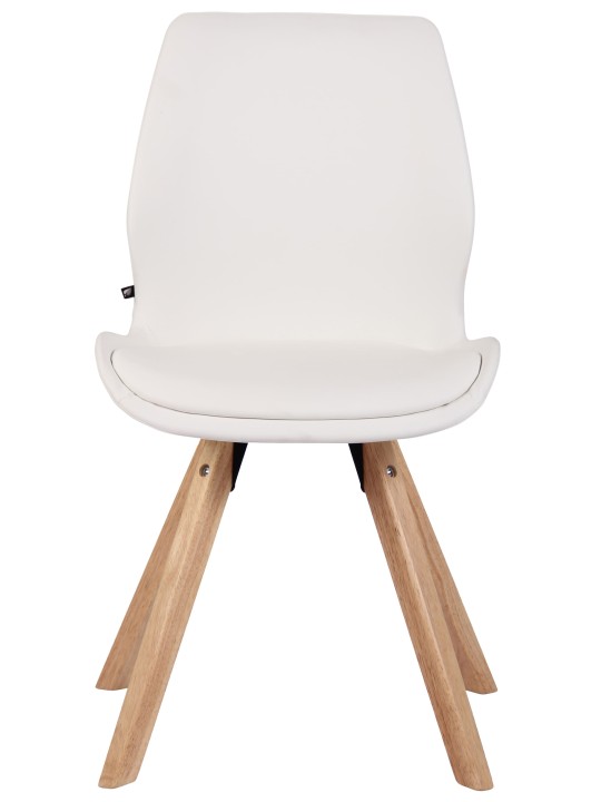 Stol Luna imiteret læder, hvid