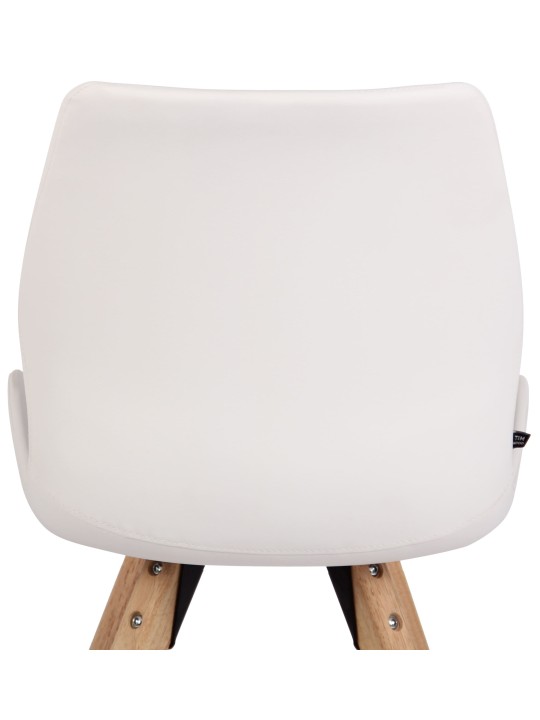 Stol Luna imiteret læder, hvid