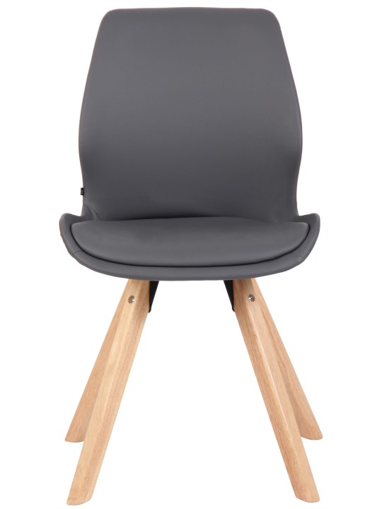 Stol Luna imiteret læder, grå