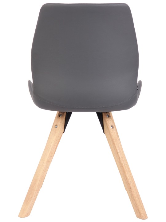 Stol Luna imiteret læder, grå
