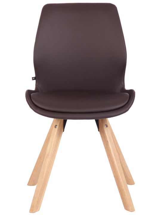 Stol Luna imiteret læder, brun