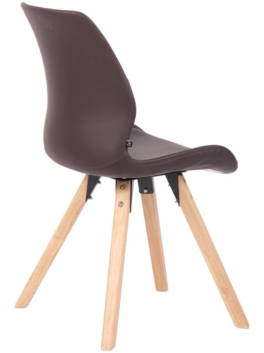 Stol Luna imiteret læder, brun