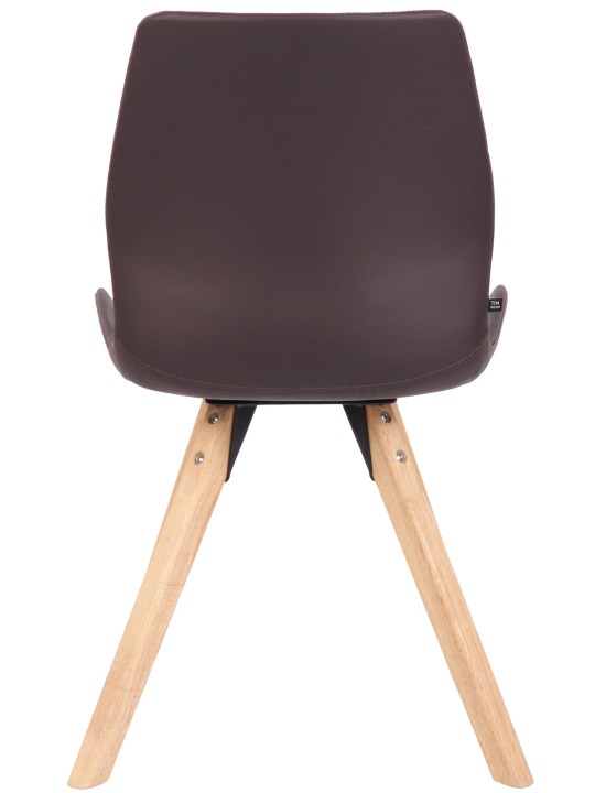 Stol Luna imiteret læder, brun