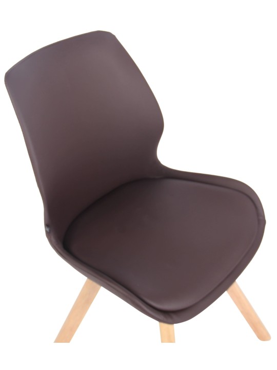 Stol Luna imiteret læder, brun