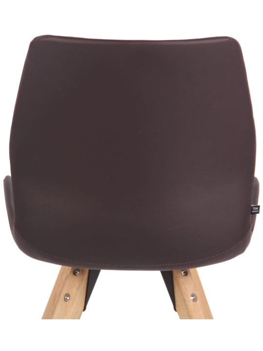 Stol Luna imiteret læder, brun