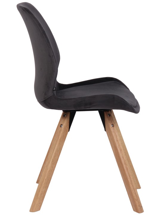 Stol Luna Velvet, mørkegrå