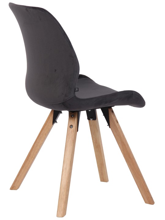 Stol Luna Velvet, mørkegrå