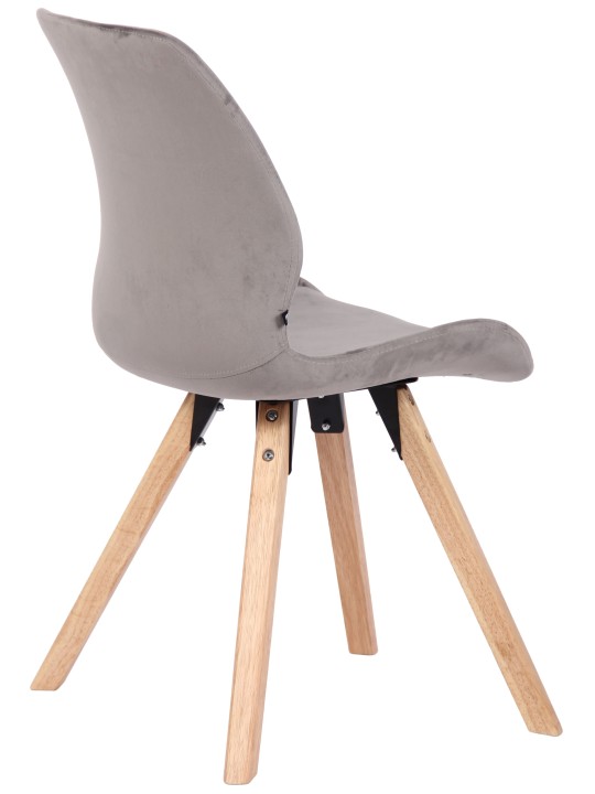 Stol Luna Velvet, grå