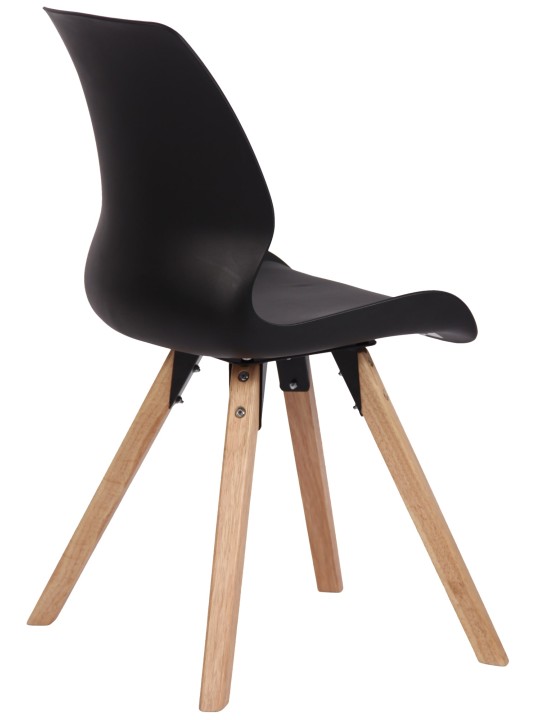 Sæt med 2 stole Luna plastic, sort