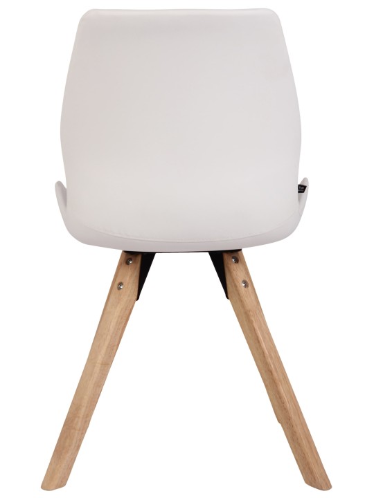 Sæt med 2 stole Luna imiteret læder, hvid