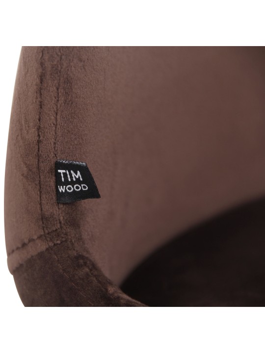 Sæt med 2 stole Luna velvet, brun