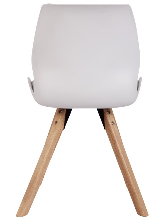 Sæt med 4 stole Luna plastic, hvid