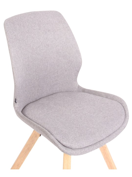 Sæt med 4 stole Luna stof, grå Sæt med 4 stole Luna stof, grå