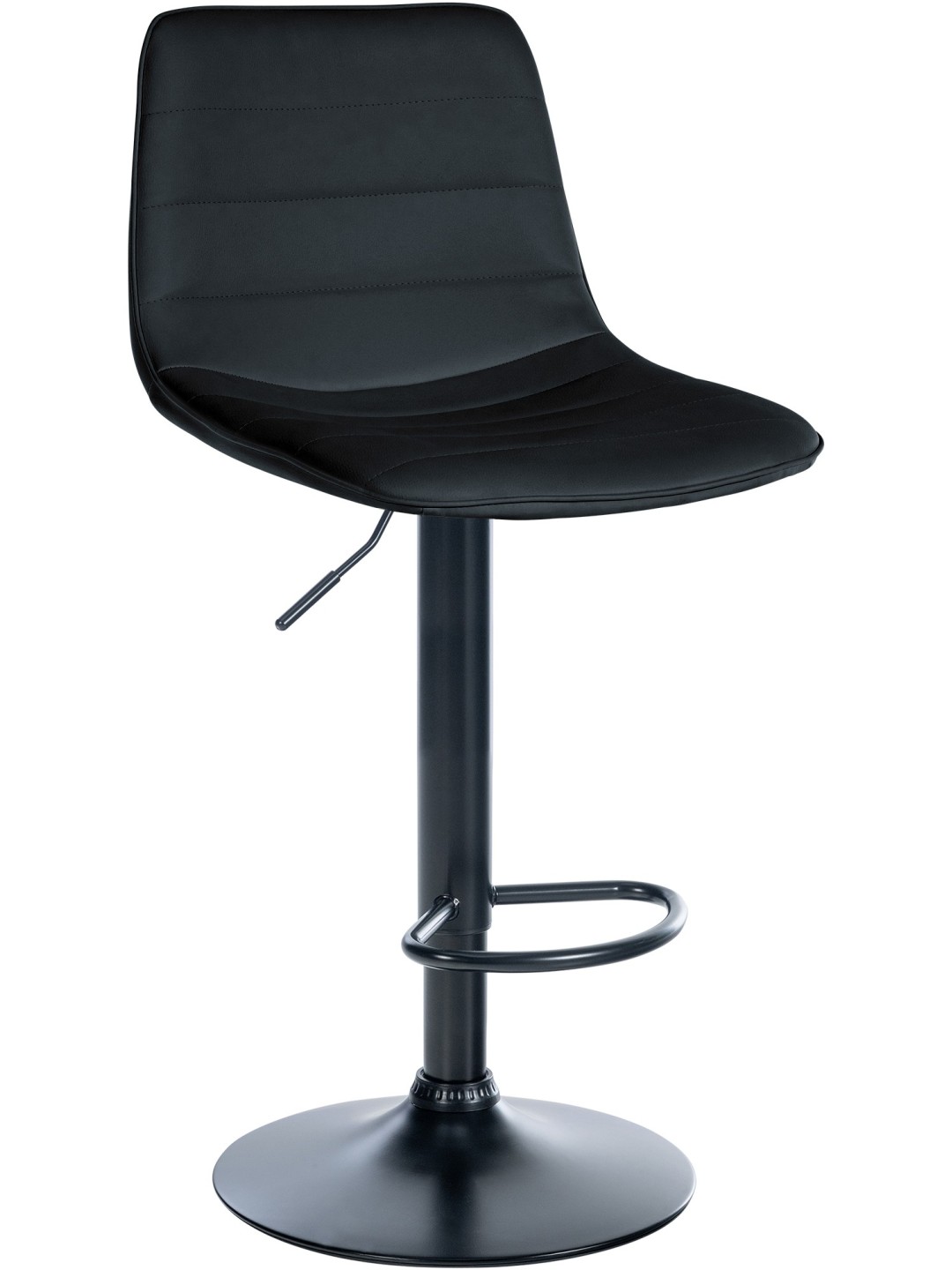Barstol Lex imiteret læder, sort