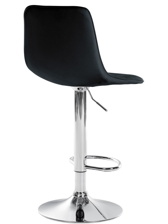 Barstol Lex imiteret læder krom, sort