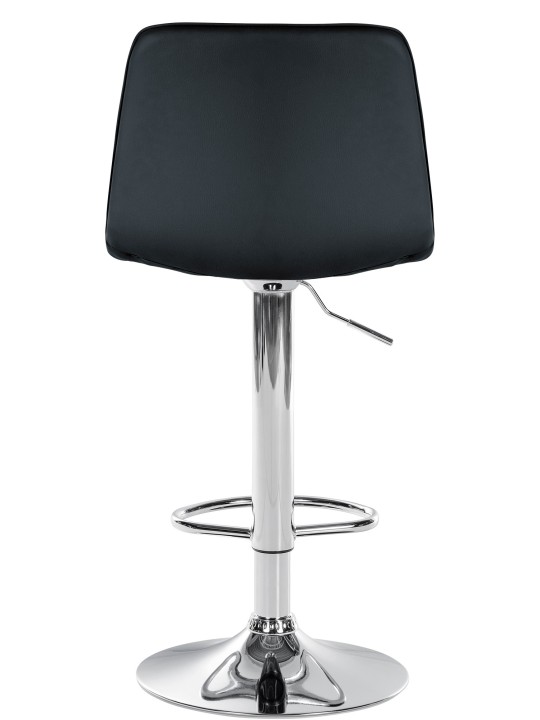 Barstol Lex imiteret læder krom, sort