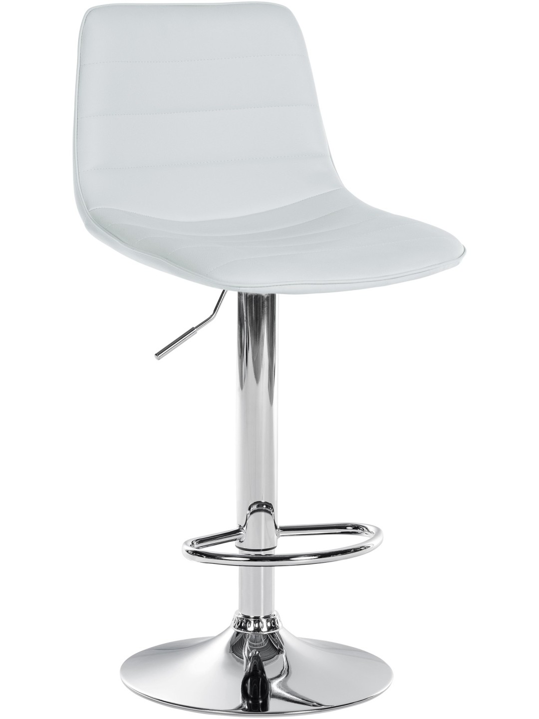 Barstol Lex imiteret læder krom, hvid
