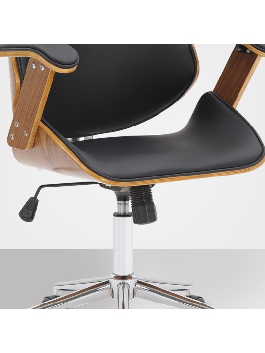 Kontorstol Chicago imiteret læder, valnød/sort Kontorstol Chicago imiteret læder, valnød/sort