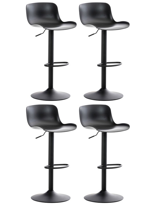 Sæt med 4 barstole Almada, sort Sæt med 4 barstole Almada, sort
