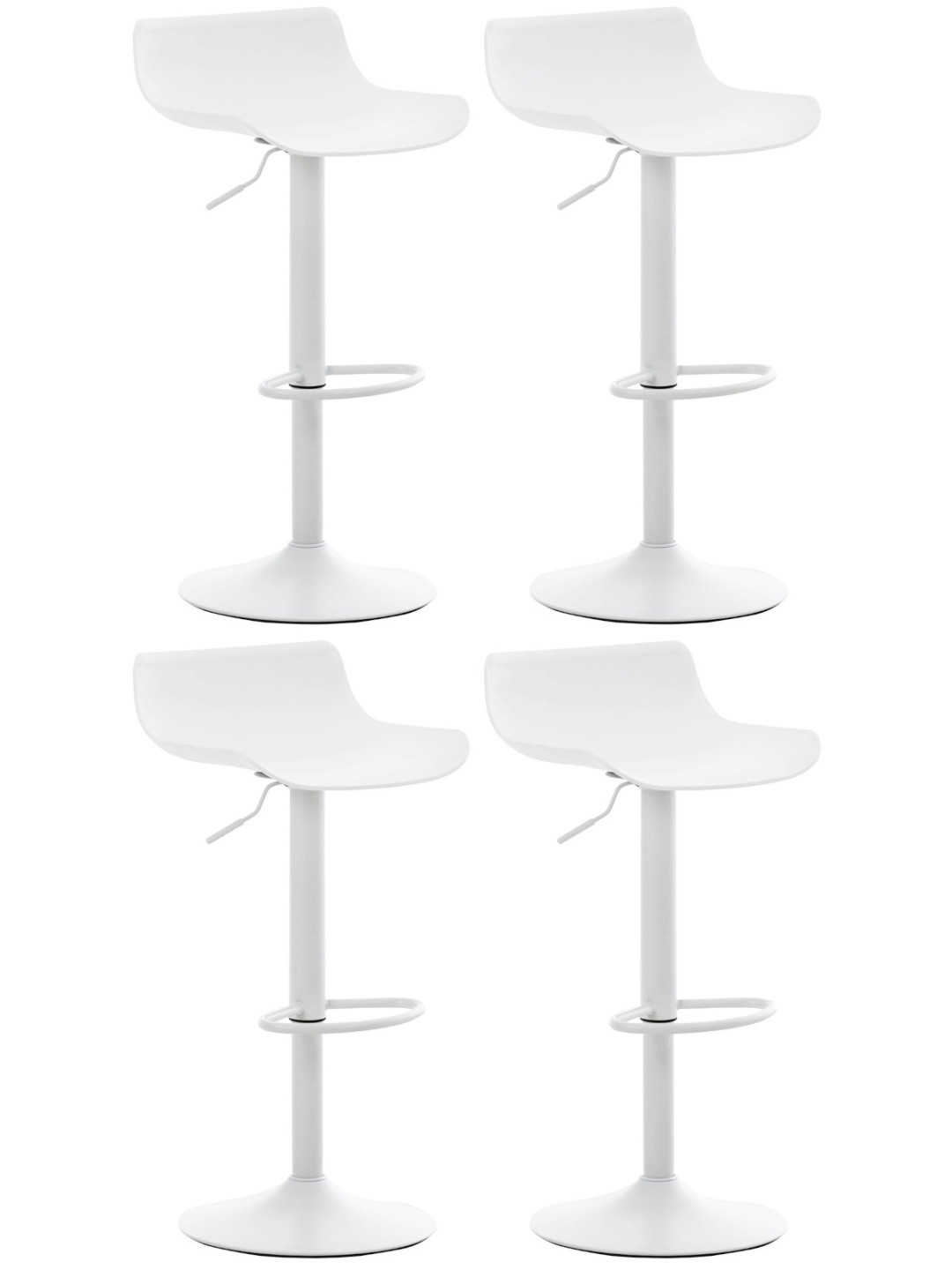 Sæt med 4 barstole Aveiro, hvid