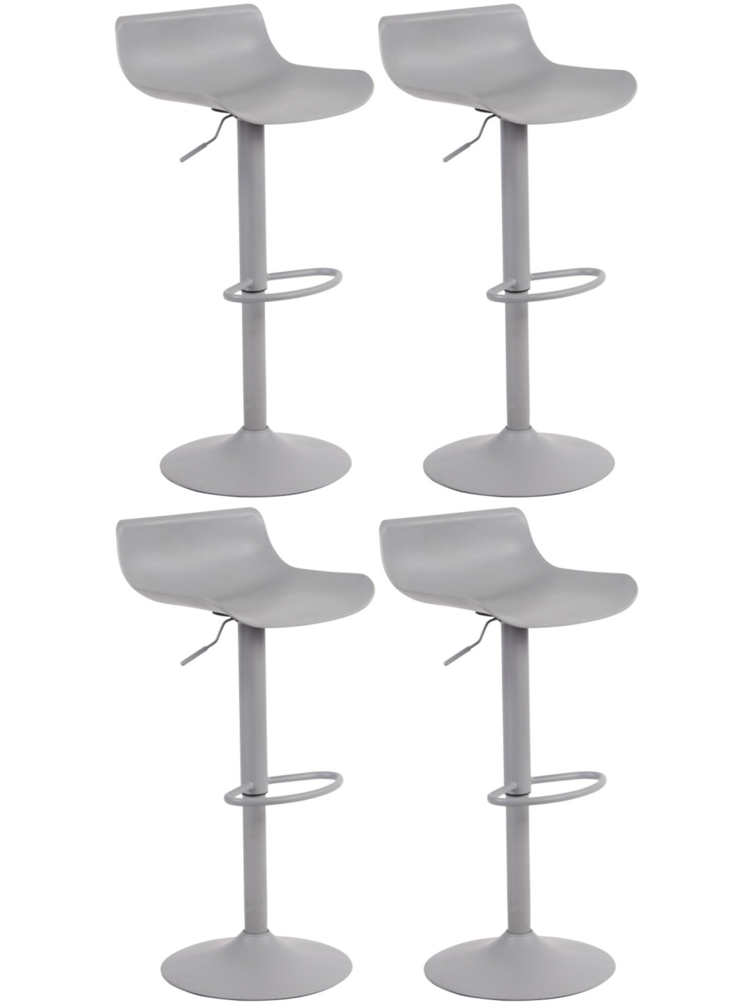 Sæt med 4 barstole Aveiro, grå