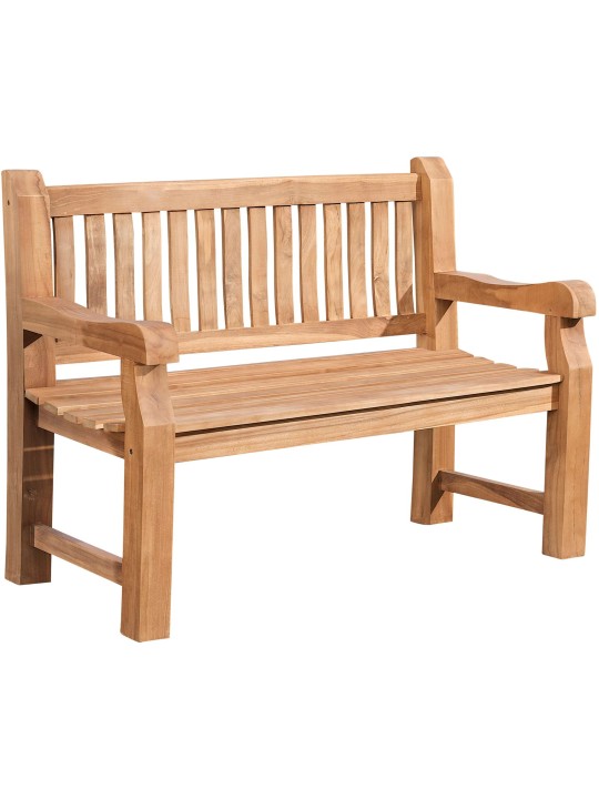 Teak bænk Jackson V2 120 cm, teak