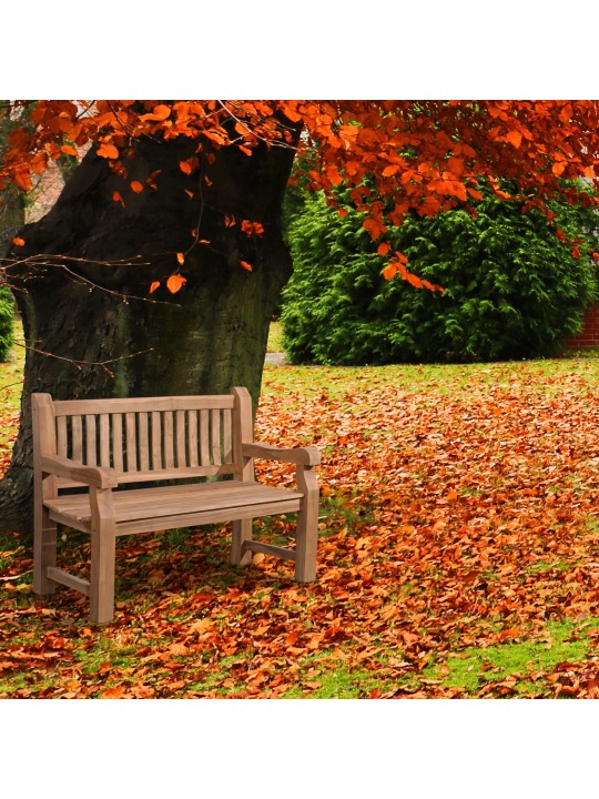 Teak bænk Jackson V2 120 cm, teak