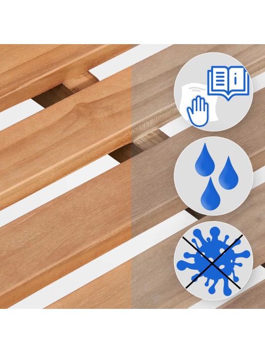 Teak bænk Jackson V2 120 cm, teak