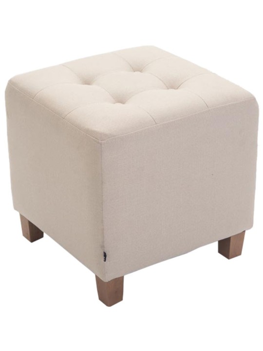 Sæt med 2 Farao taburetter, antik-lys, creme