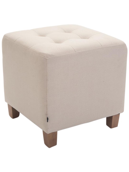 Sæt med 2 Farao taburetter, antik-lys, creme