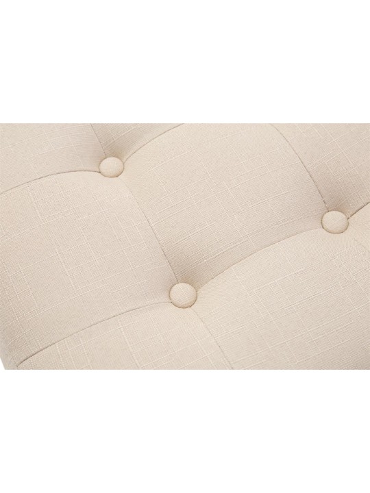 Sæt med 2 Farao taburetter, antik-lys, creme