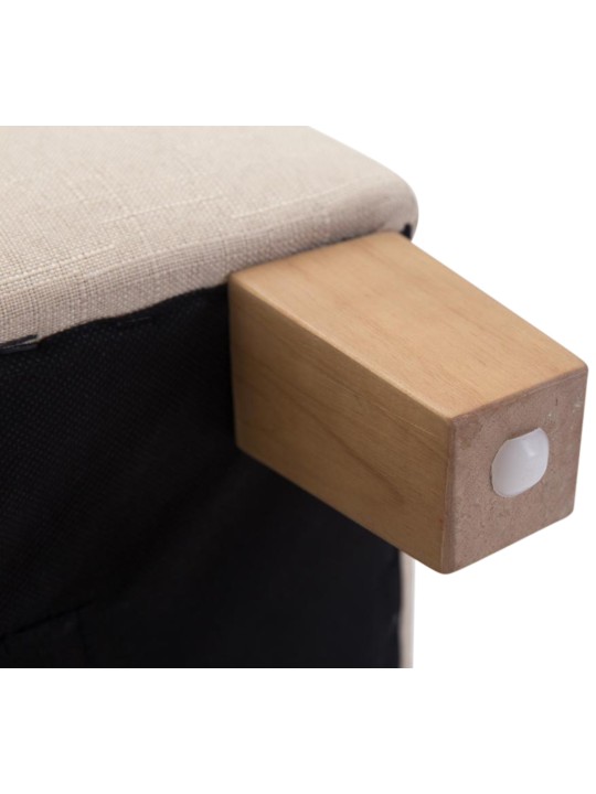 Sæt med 2 Farao taburetter, antik-lys, creme