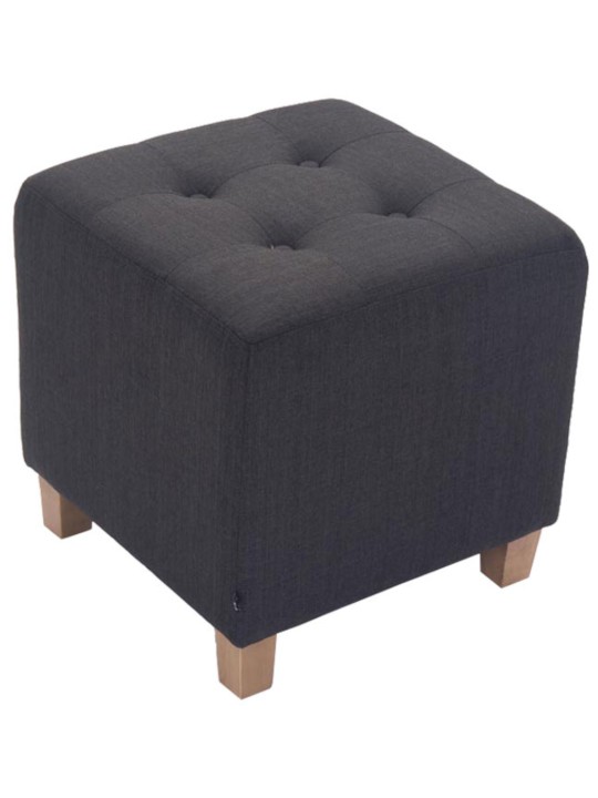 Sæt med 2 Farao taburetter, antik-lys, mørkegrå