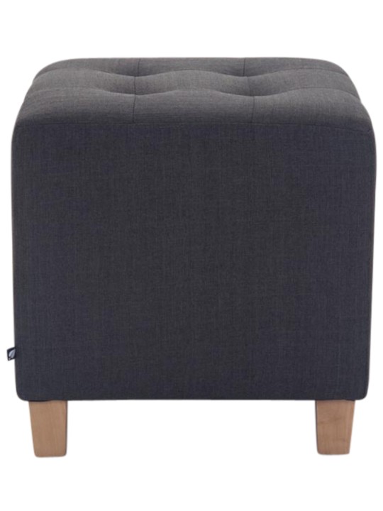 Sæt med 2 Farao taburetter, antik-lys, mørkegrå