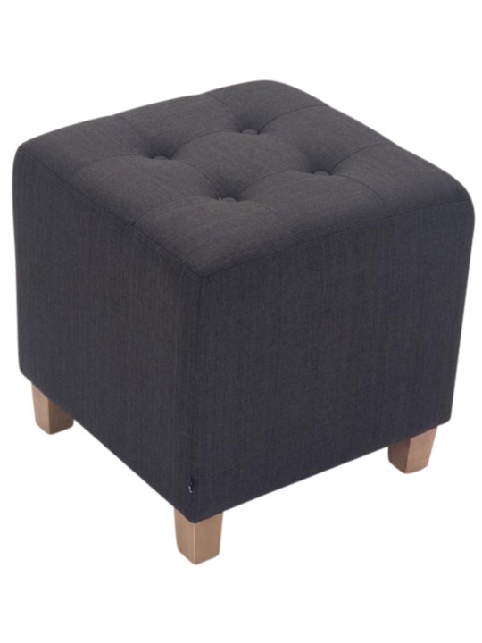 Sæt med 2 Farao taburetter, antik-lys, mørkegrå